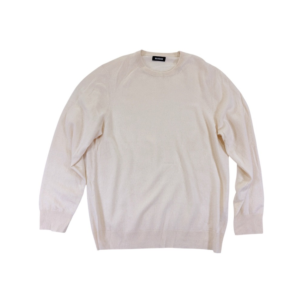 NAADAM Cashmere Sweater Mens XXL Cream Crewneck Long Sleeve RN145136